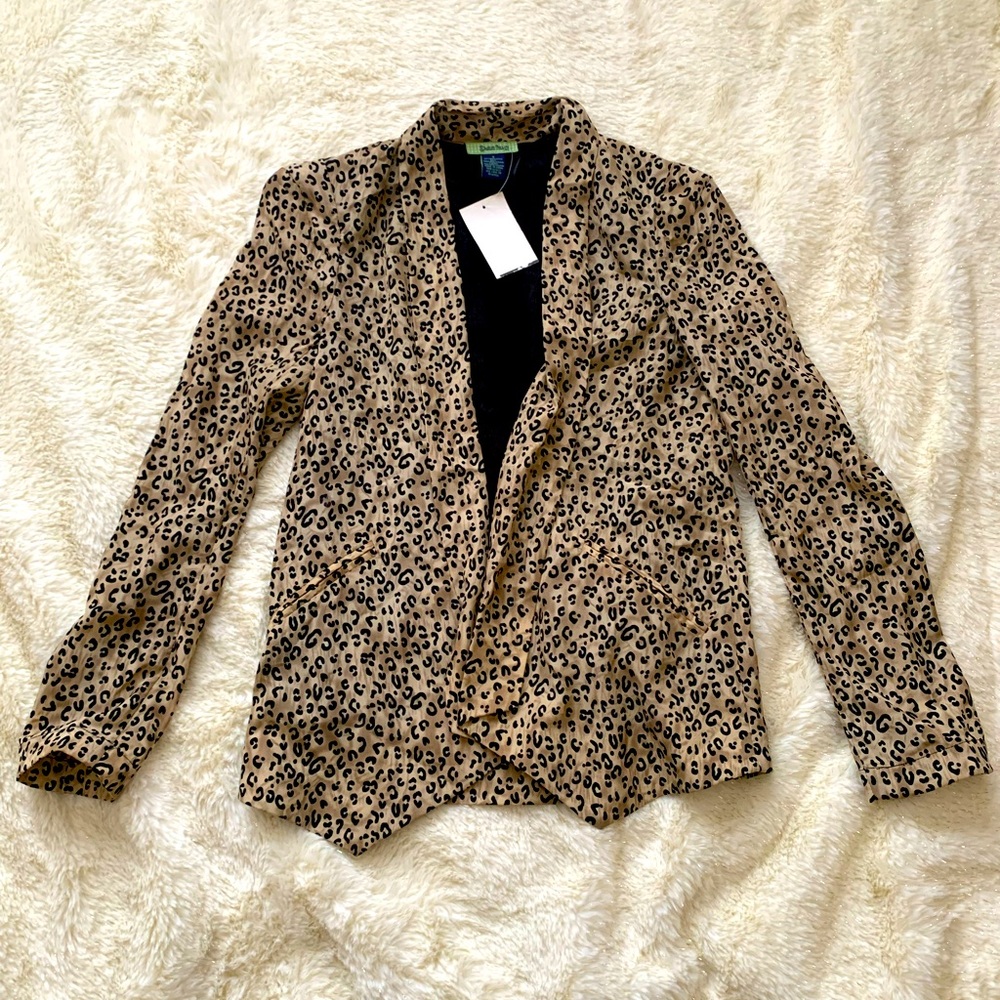 Free Hug Leopard Print Lined Blazer